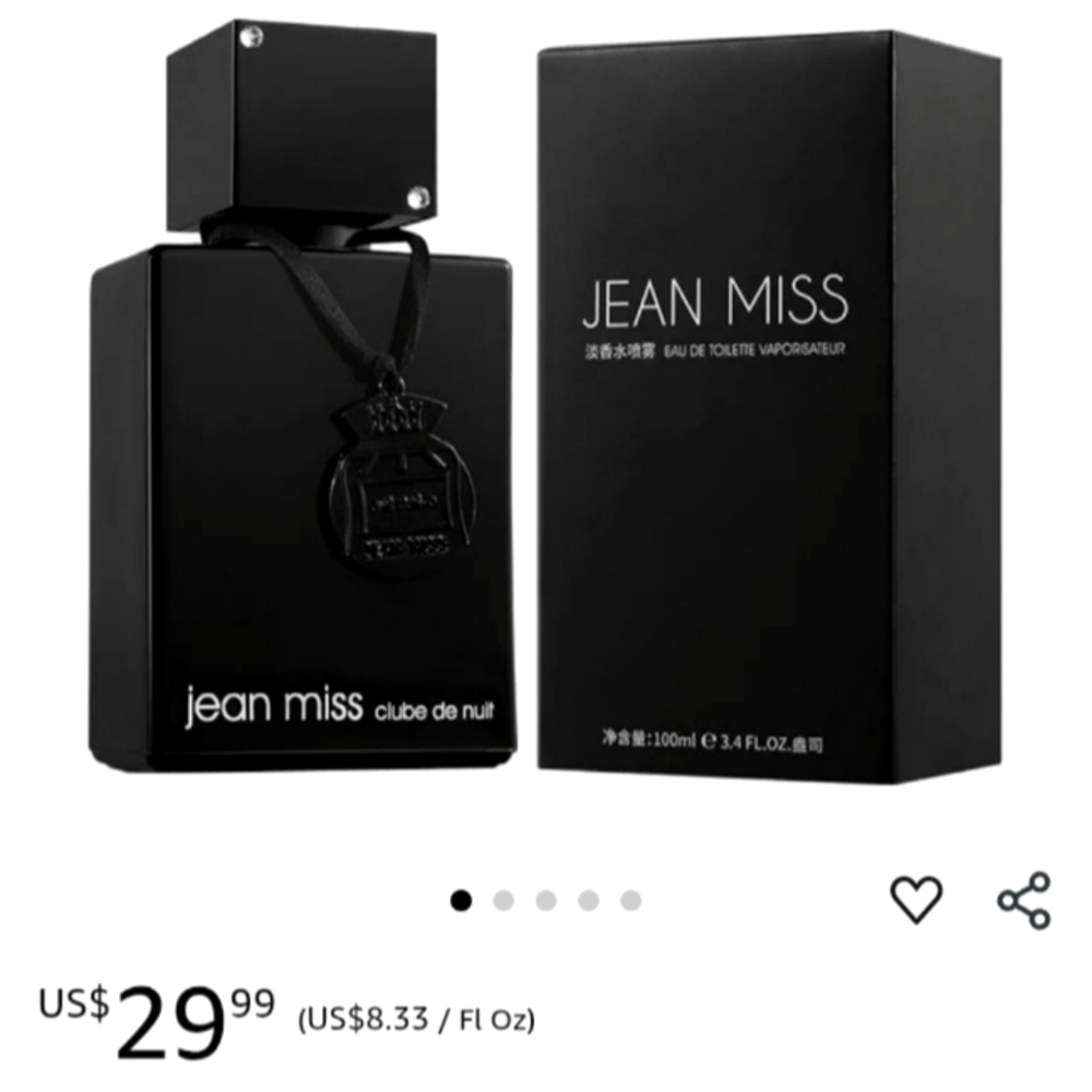 NEW with box Jean Miss Black Perfume.